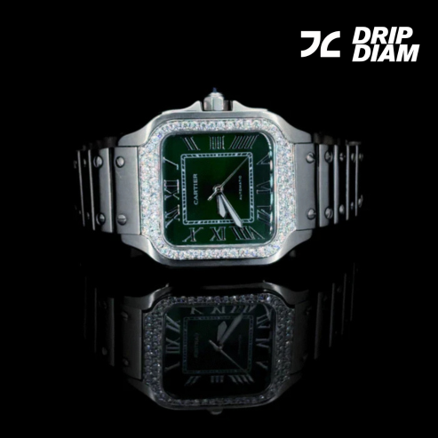 Diamond Forest - Bold Green Dial Meets Sparkling Brilliance By CrownIce