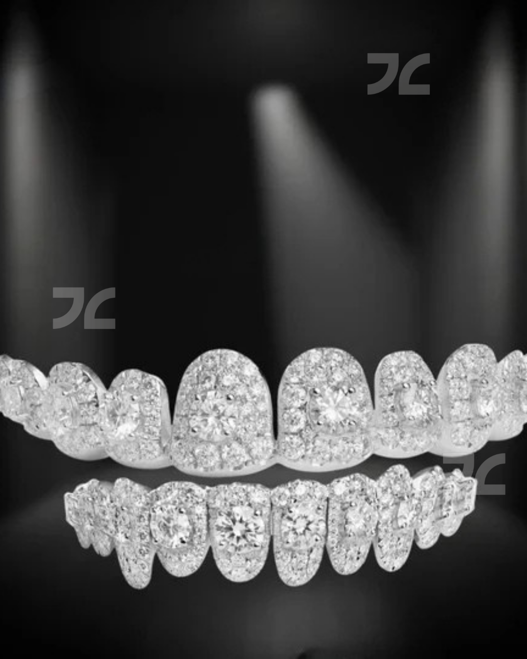 Iced Out Moissanite Diamond Grillz HipHop Bling Custom Silver