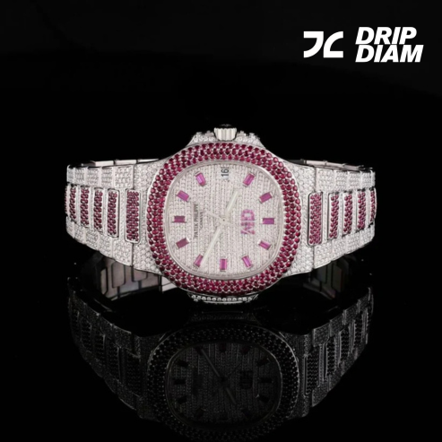 Luxury Unleashed Ruby & Diamond-Encrusted Precision TimepieceBy CrownIce
