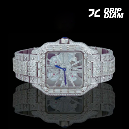 Baguette-Cut Moissanite Diamond Watch - Premium Luxury Design Ivevar