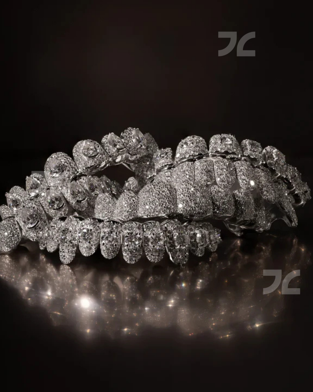 Iced Out Moissanite Diamond Grillz HipHop Bling Custom Silver