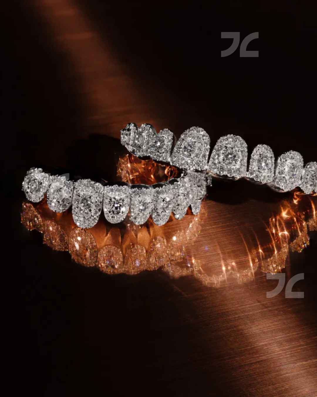 Iced Out Moissanite Diamond Grillz HipHop Bling Custom Silver