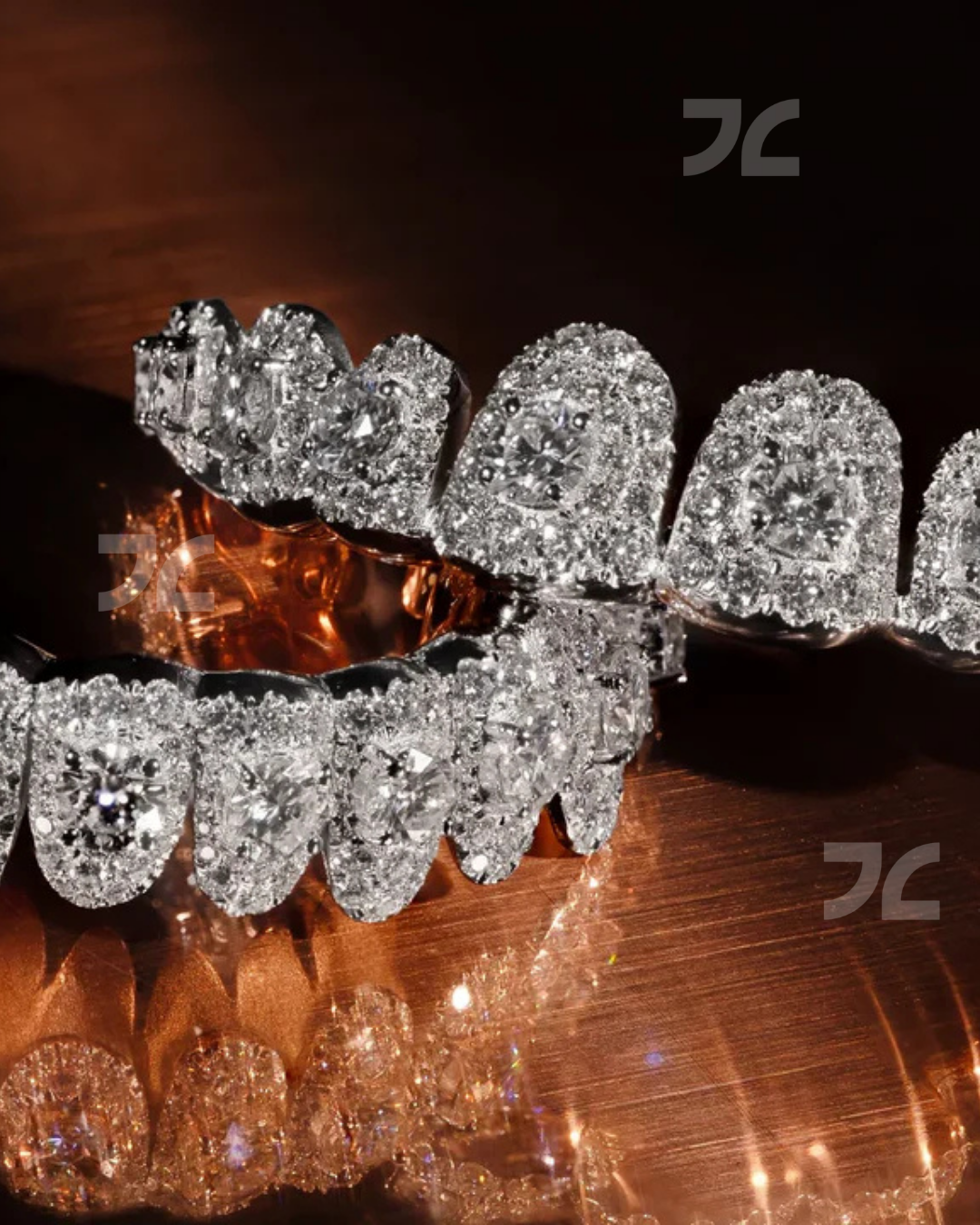 Iced Out Moissanite Diamond Grillz HipHop Bling Custom Silver