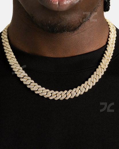 12mm Prong Cuban Chain Gold