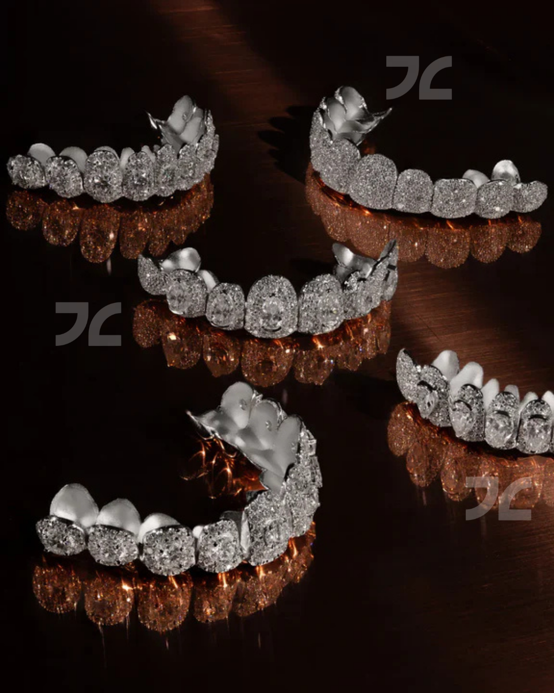 Iced Out Moissanite Diamond Grillz HipHop Bling Custom Silver