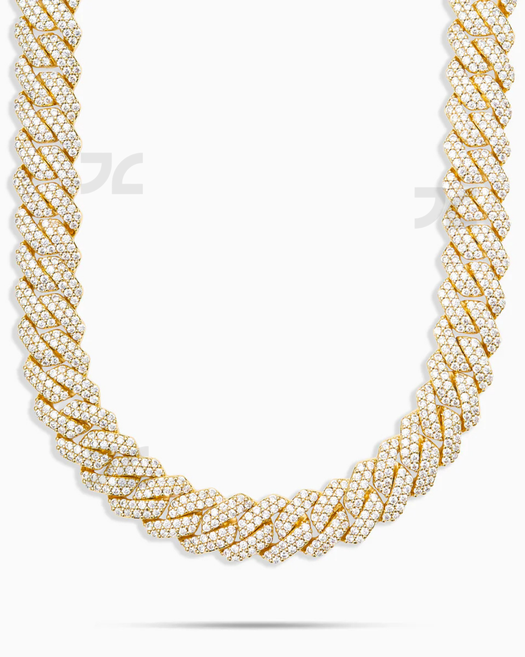 12mm Prong Cuban Chain Gold