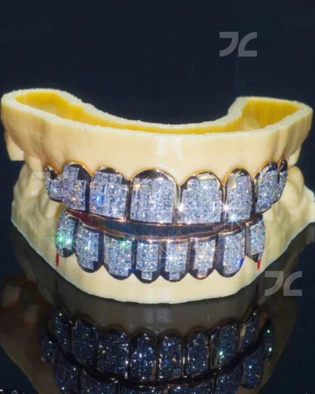 Iced Out Moissanite Diamond Grillz Set Hip Hop Bling Custom Style Party Wear Gift