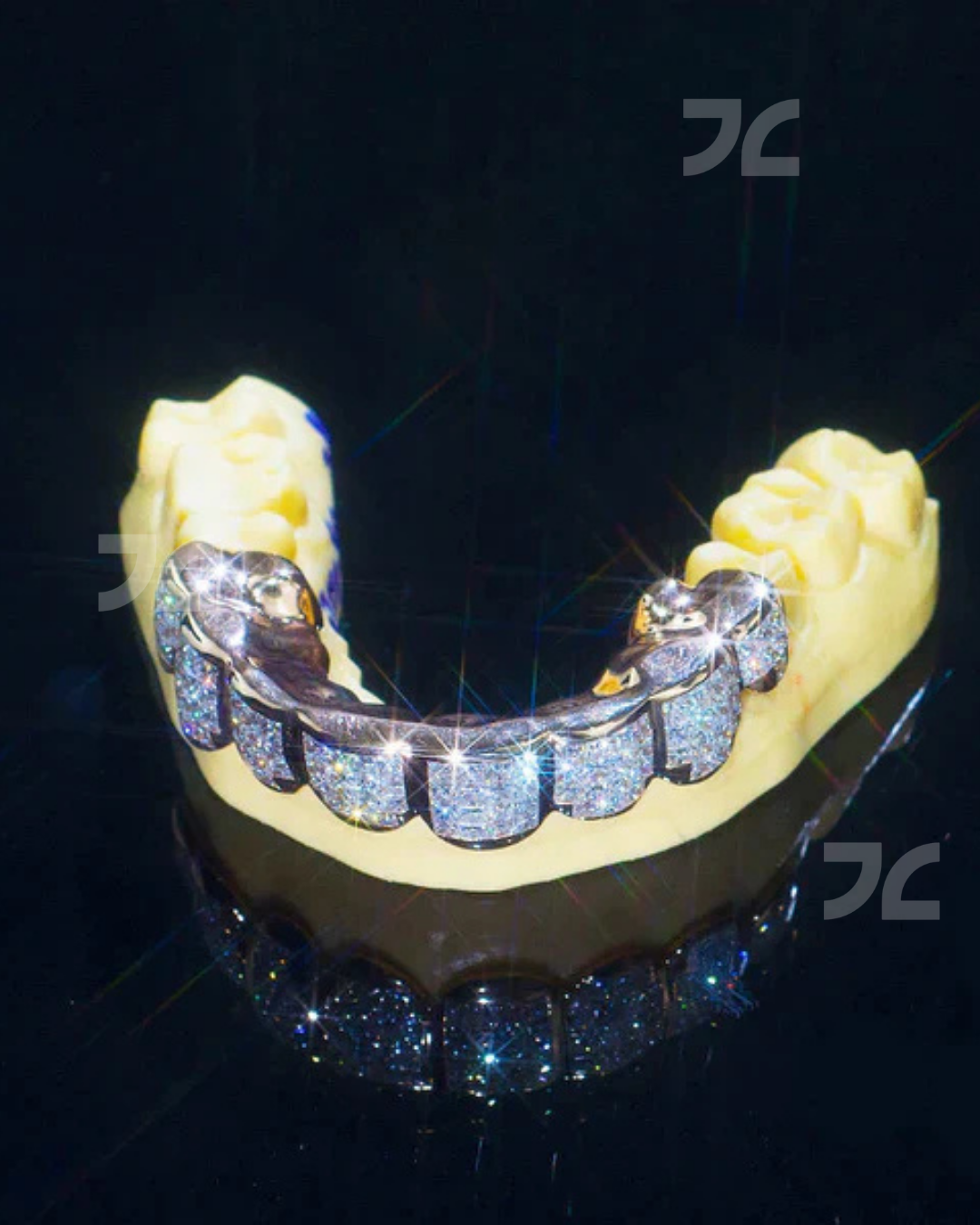 Iced Out Moissanite Diamond Grillz Set Hip Hop Bling Custom Style Party Wear Gift