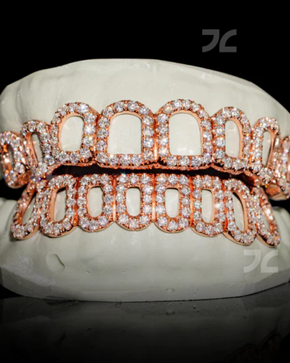 Iced Out Moissanite Diamond Grillz HipHop Silver For Men