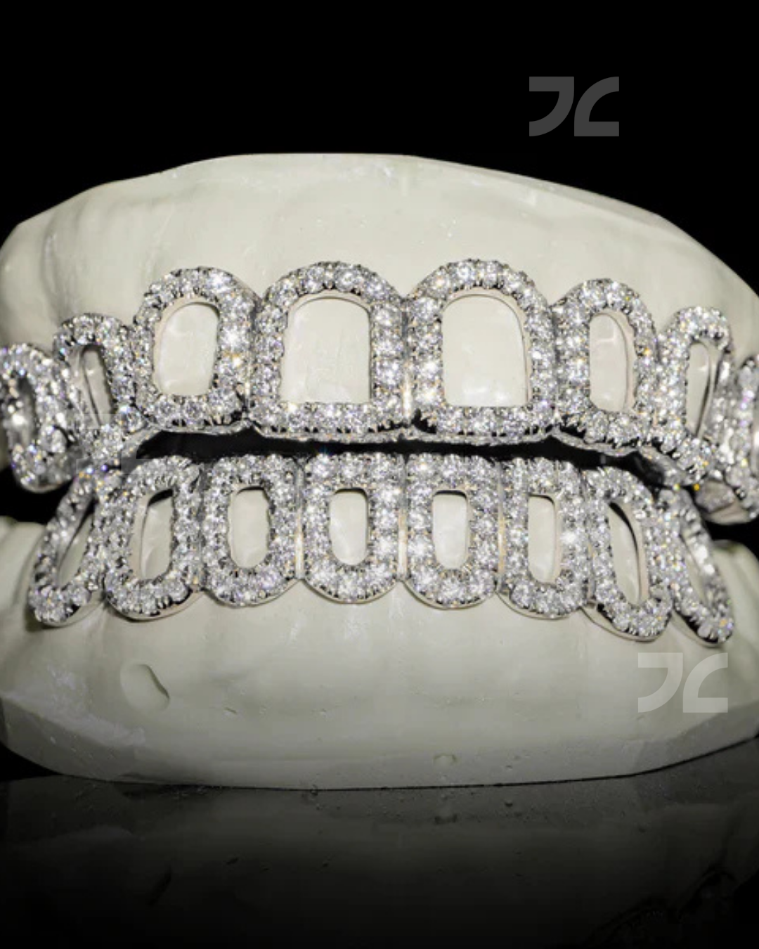 Iced Out Moissanite Diamond Grillz HipHop Silver For Men