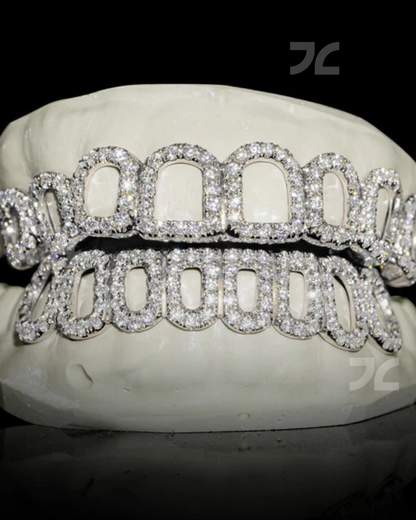 Iced Out Moissanite Diamond Grillz HipHop Silver For Men