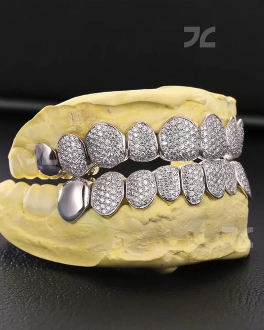 VVS Iced Out Moissanite 925 Sterling Silver HipHop Grillz