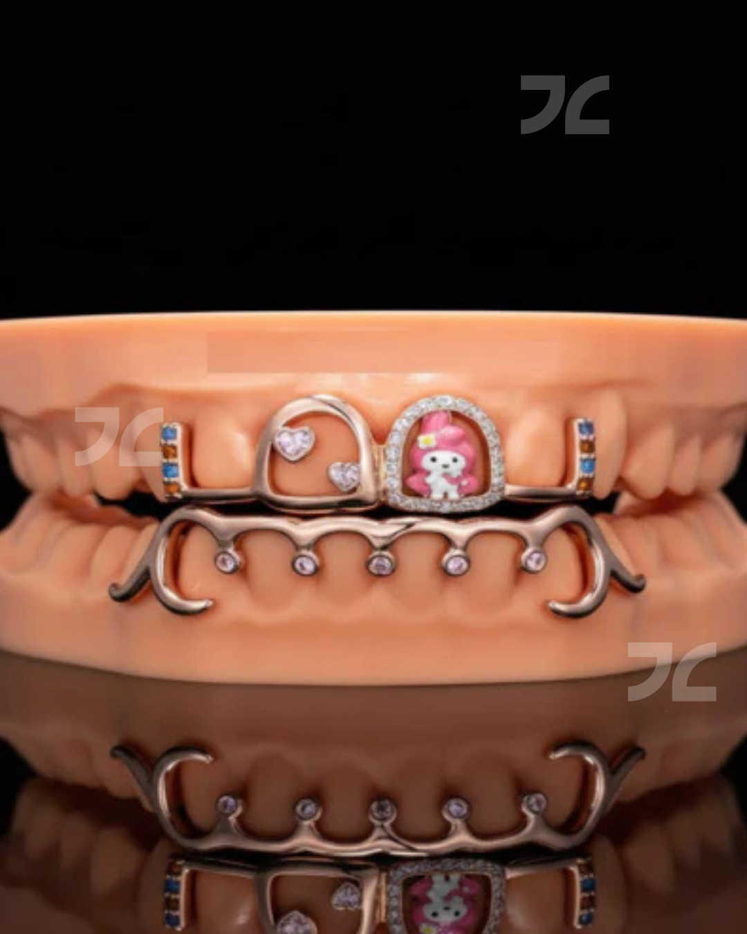 925 Silver Moissanite Colour Full Customize Unisex Grill