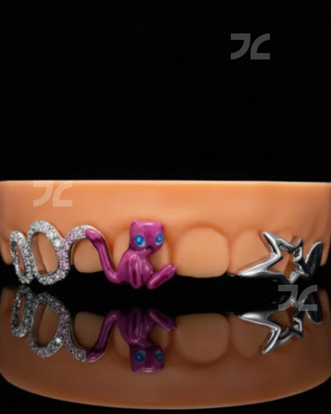 925 Silver Moissanite Colour Full Customize Unisex Grill