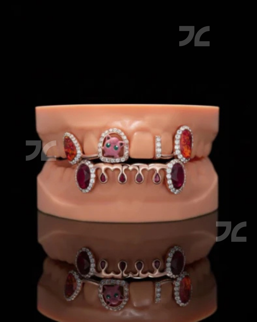 925 Silver Moissanite Colour Full Customize Unisex Grill