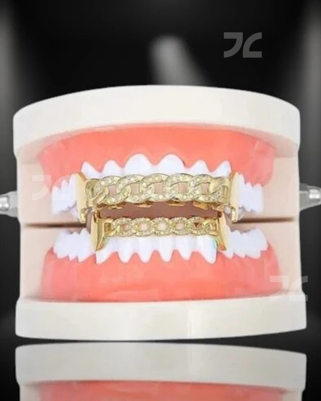Silver Cuban Chain Design VVS Moissanite Diamond Grillz