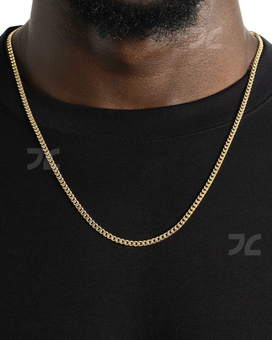 3mm Cuban Link Chain Gold