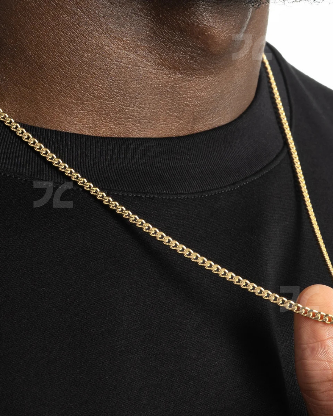 3mm Cuban Link Chain Gold