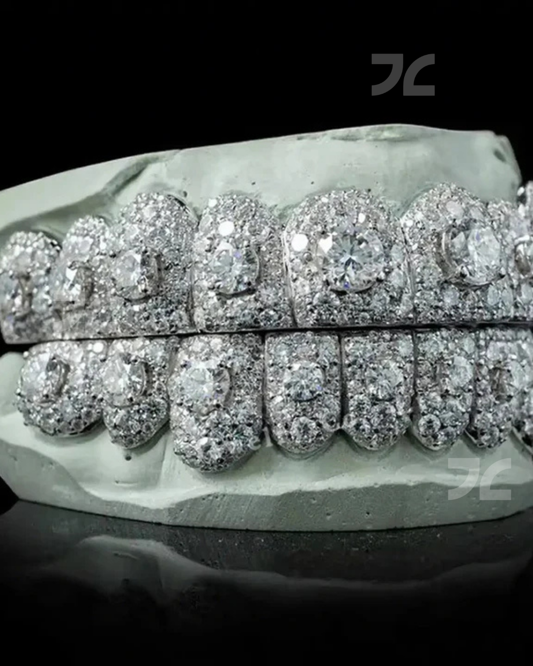Silver Iced Out Grillz 925 Silver Custom Moissanite Diamond Hip Hop Teeth