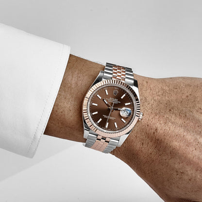 Rolex Datejust 41 126331 Stainless Steel Rose Gold Chocolate Dial Jubilee (New)