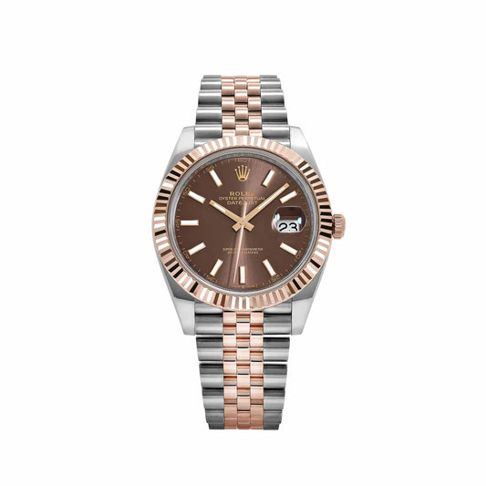 Rolex Datejust 41 126331 Stainless Steel Rose Gold Chocolate Dial Jubilee (New)